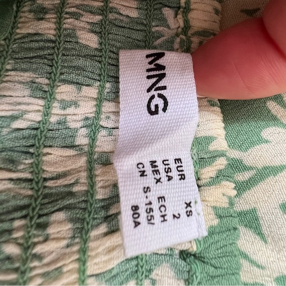 Green flower pattern dress - Picture 4 of 4